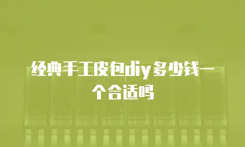 经典手工皮包diy多少钱一个合适吗
