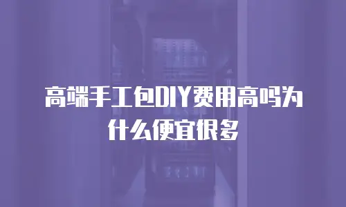 高端手工包DIY费用高吗为什么便宜很多