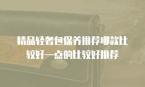 精品轻奢包保养推荐哪款比较好一点的比较好推荐