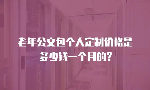 老年公文包个人定制价格是多少钱一个月的？