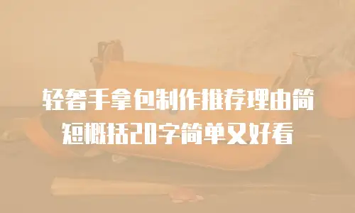 轻奢手拿包制作推荐理由简短概括20字简单又好看