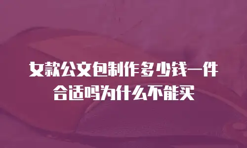 女款公文包制作多少钱一件合适吗为什么不能买