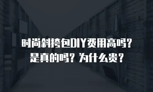 时尚斜挎包DIY费用高吗？是真的吗？为什么贵？