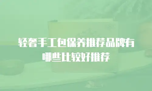 轻奢手工包保养推荐品牌有哪些比较好推荐