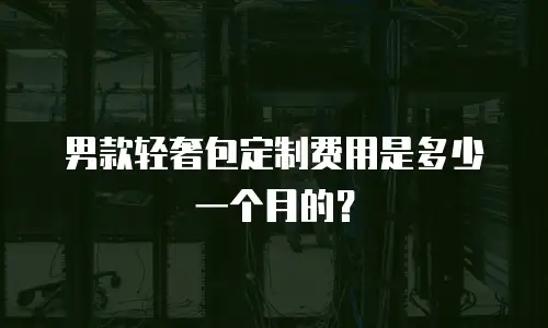 男款轻奢包定制费用是多少一个月的？