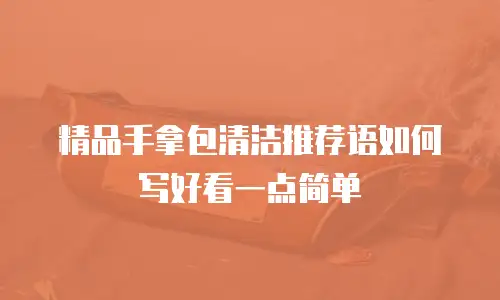 精品手拿包清洁推荐语如何写好看一点简单
