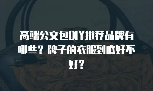 高端公文包DIY推荐品牌有哪些？牌子的衣服到底好不好？