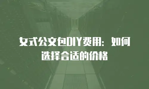 女式公文包DIY费用：如何选择合适的价格