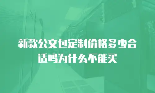 新款公文包定制价格多少合适吗为什么不能买