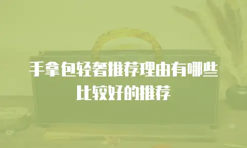 手拿包轻奢推荐理由有哪些比较好的推荐