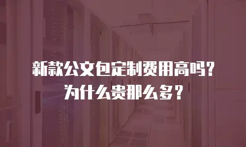 新款公文包定制费用高吗？为什么贵那么多？