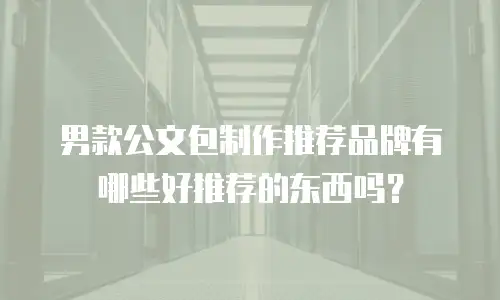 男款公文包制作推荐品牌有哪些好推荐的东西吗？