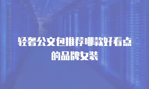 轻奢公文包推荐哪款好看点的品牌女装