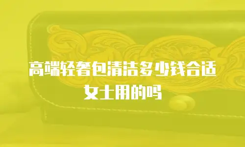 高端轻奢包清洁多少钱合适女士用的吗