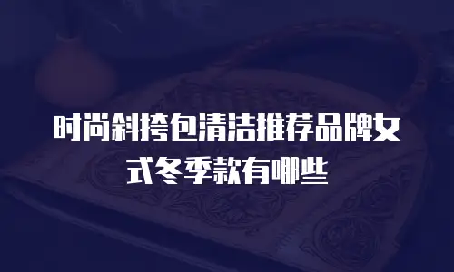 时尚斜挎包清洁推荐品牌女式冬季款有哪些