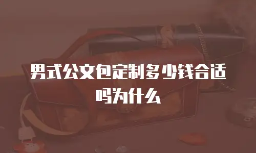 男式公文包定制多少钱合适吗为什么