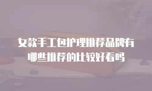 女款手工包护理推荐品牌有哪些推荐的比较好看吗