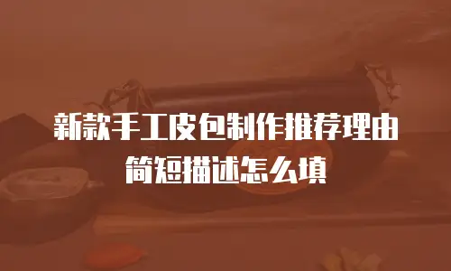 新款手工皮包制作推荐理由简短描述怎么填