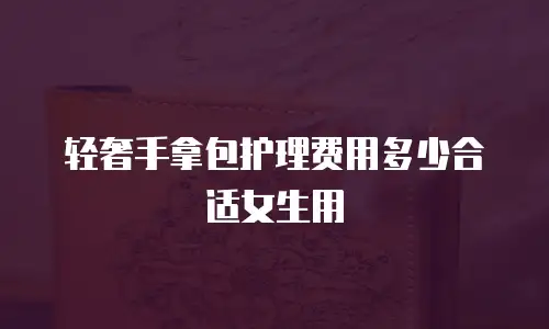 轻奢手拿包护理费用多少合适女生用