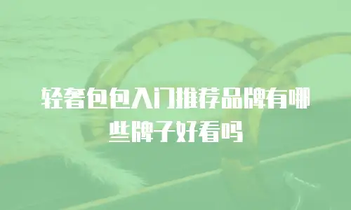 轻奢包包入门推荐品牌有哪些牌子好看吗