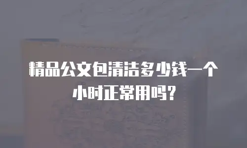 精品公文包清洁多少钱一个小时正常用吗？