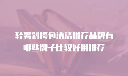 轻奢斜挎包清洁推荐品牌有哪些牌子比较好用推荐
