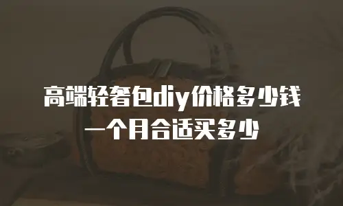 高端轻奢包diy价格多少钱一个月合适买多少