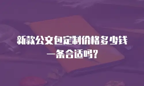 新款公文包定制价格多少钱一条合适吗？