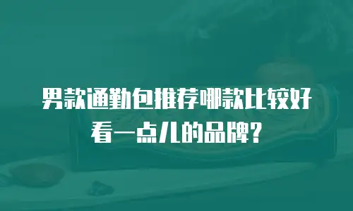 男款通勤包推荐哪款比较好看一点儿的品牌？
