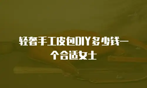 轻奢手工皮包DIY多少钱一个合适女士