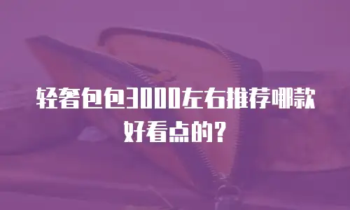 轻奢包包3000左右推荐哪款好看点的？