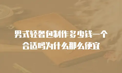 男式轻奢包制作多少钱一个合适吗为什么那么便宜