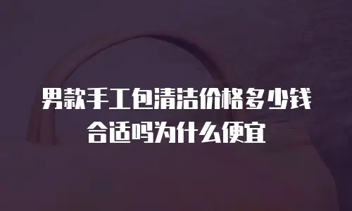 男款手工包清洁价格多少钱合适吗为什么便宜