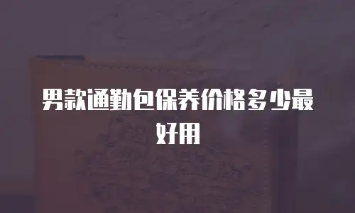 男款通勤包保养价格多少最好用