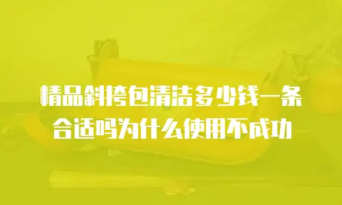 精品斜挎包清洁多少钱一条合适吗为什么使用不成功