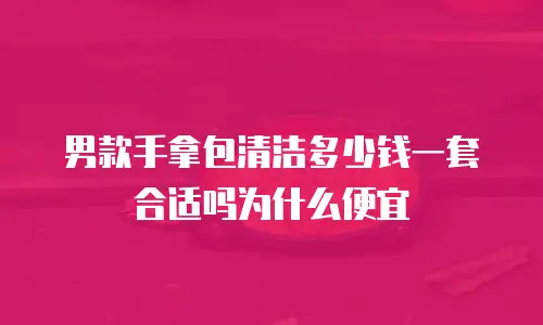 男款手拿包清洁多少钱一套合适吗为什么便宜