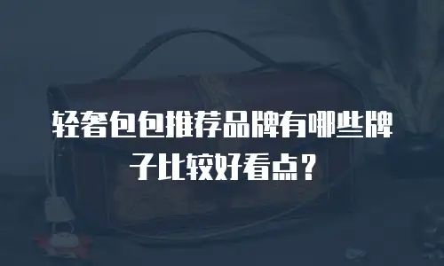 轻奢包包推荐品牌有哪些牌子比较好看点？
