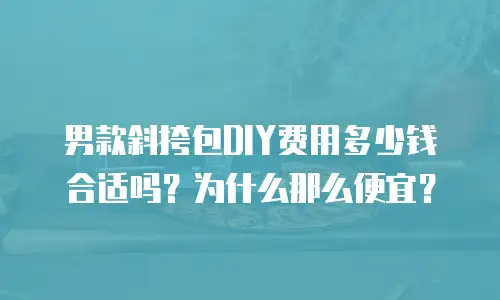 男款斜挎包DIY费用多少钱合适吗？为什么那么便宜？
