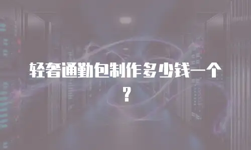 轻奢通勤包制作多少钱一个？