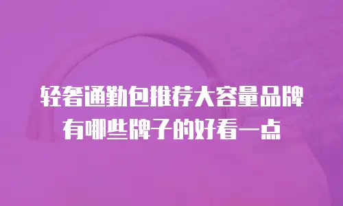 轻奢通勤包推荐大容量品牌有哪些牌子的好看一点