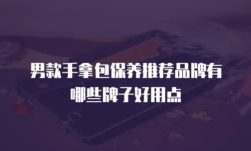 男款手拿包保养推荐品牌有哪些牌子好用点
