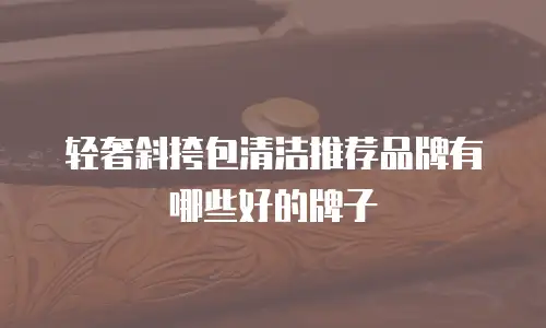 轻奢斜挎包清洁推荐品牌有哪些好的牌子