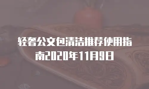 轻奢公文包清洁推荐使用指南2020年11月9日