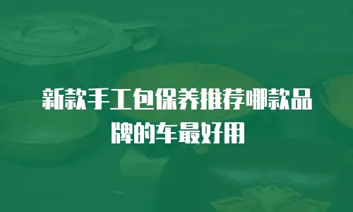新款手工包保养推荐哪款品牌的车最好用