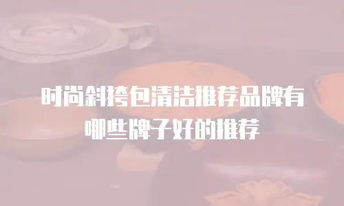 时尚斜挎包清洁推荐品牌有哪些牌子好的推荐
