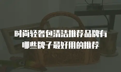 时尚轻奢包清洁推荐品牌有哪些牌子最好用的推荐