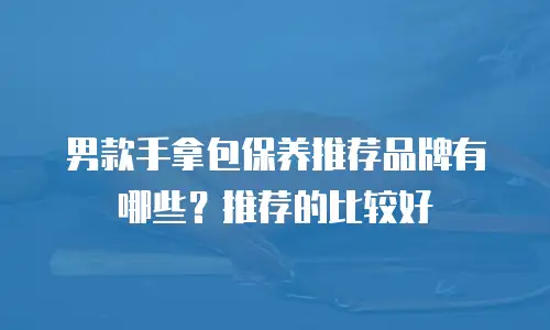男款手拿包保养推荐品牌有哪些？推荐的比较好