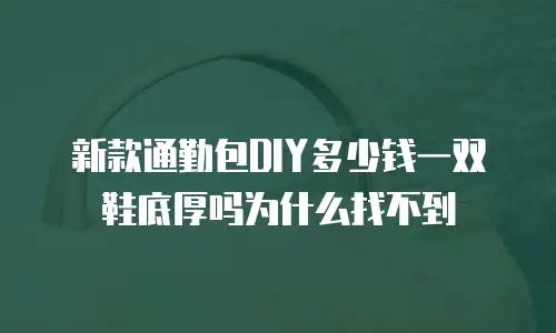 新款通勤包DIY多少钱一双鞋底厚吗为什么找不到
