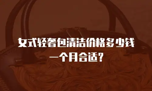 女式轻奢包清洁价格多少钱一个月合适？