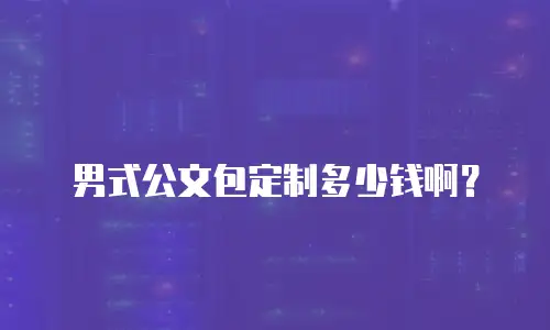 男式公文包定制多少钱啊？